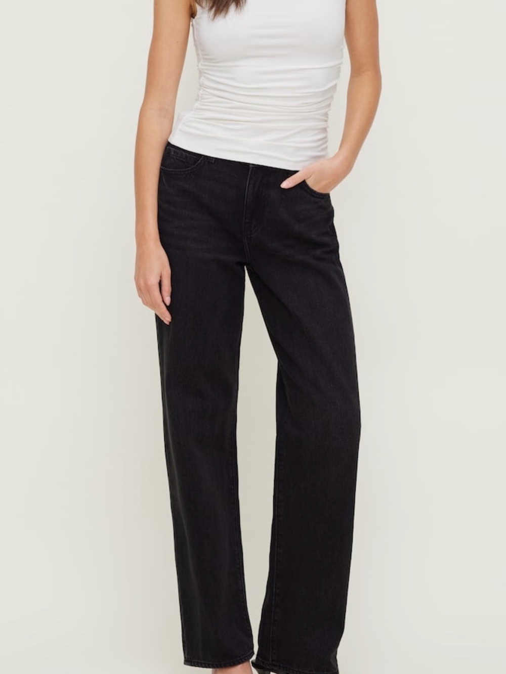 Dynamite Mika Mid Rise Relaxed Straight Jeans
